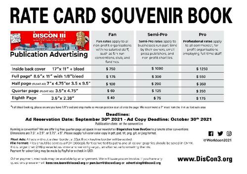 Advertising Rate Card 2021